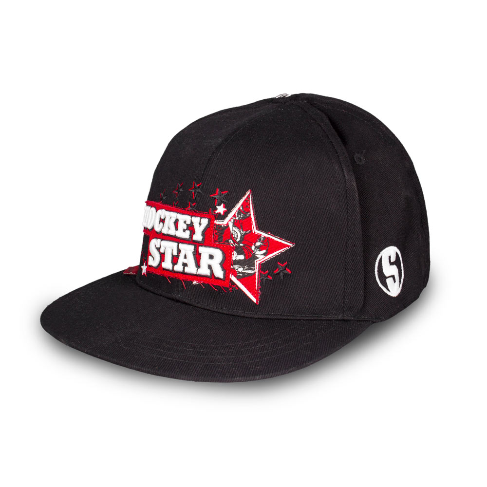 Eishockey Cap von SCALLYWAG® Modell HOCKEY STAR. Ansicht SCALLYWAG®-Logo.